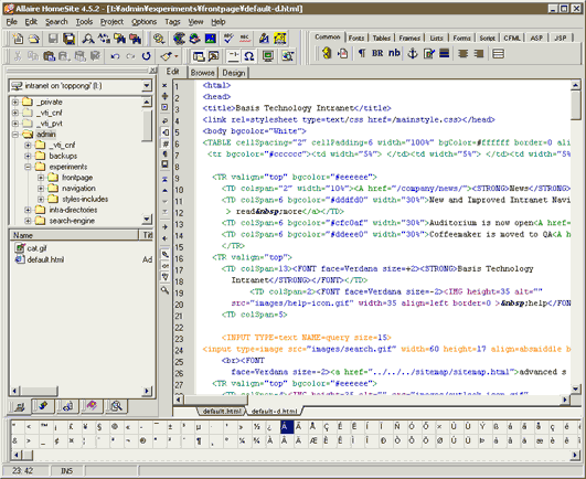 HomeSite 4.5.2