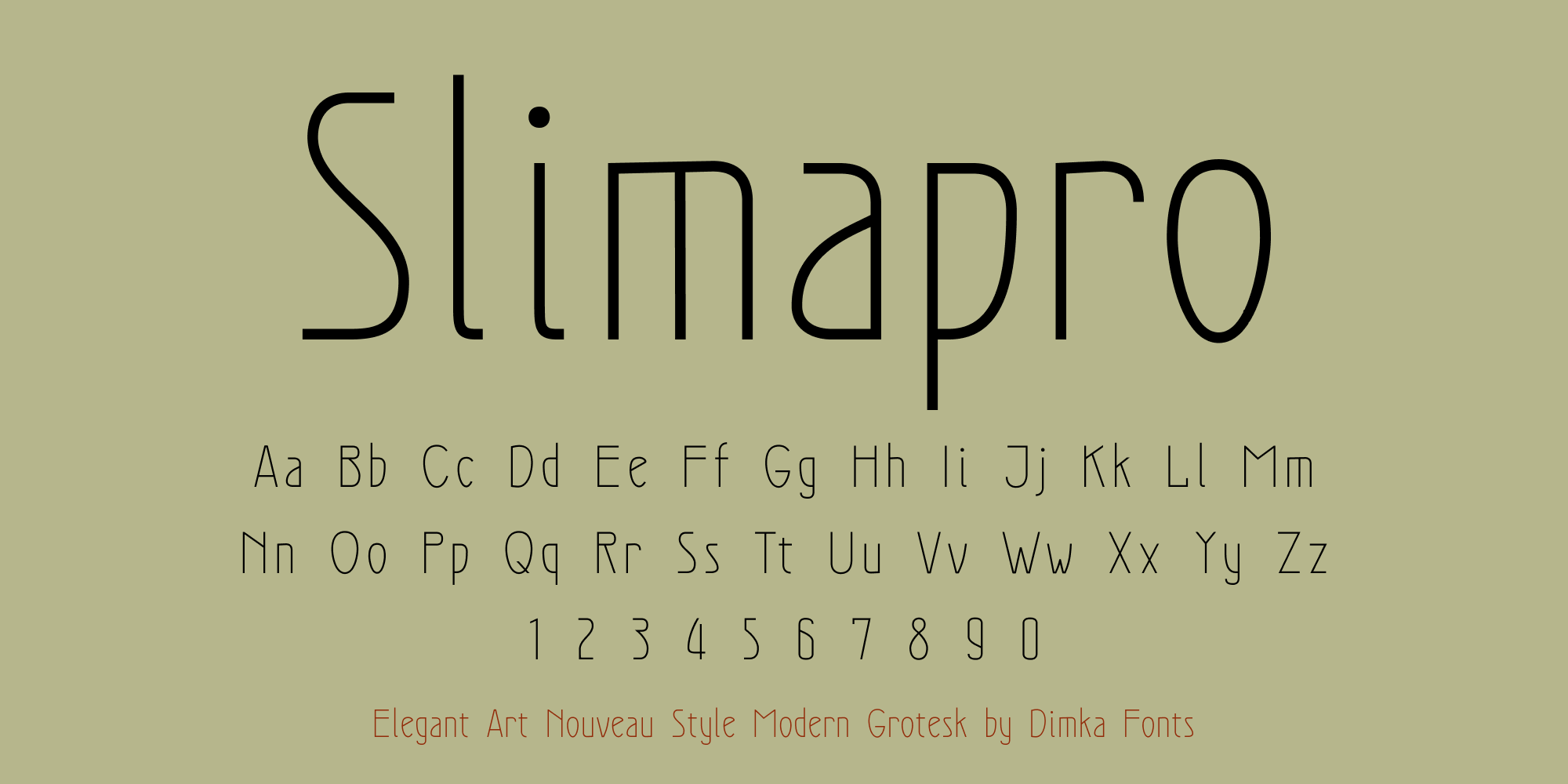 Elegant Art Nouveau Style Modern Grotesk